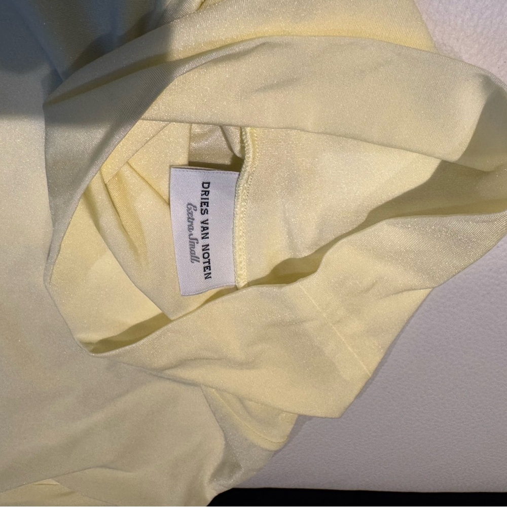 Dries Van Noten Light Yellow Sheer turtleneck - Picture 9 of 9